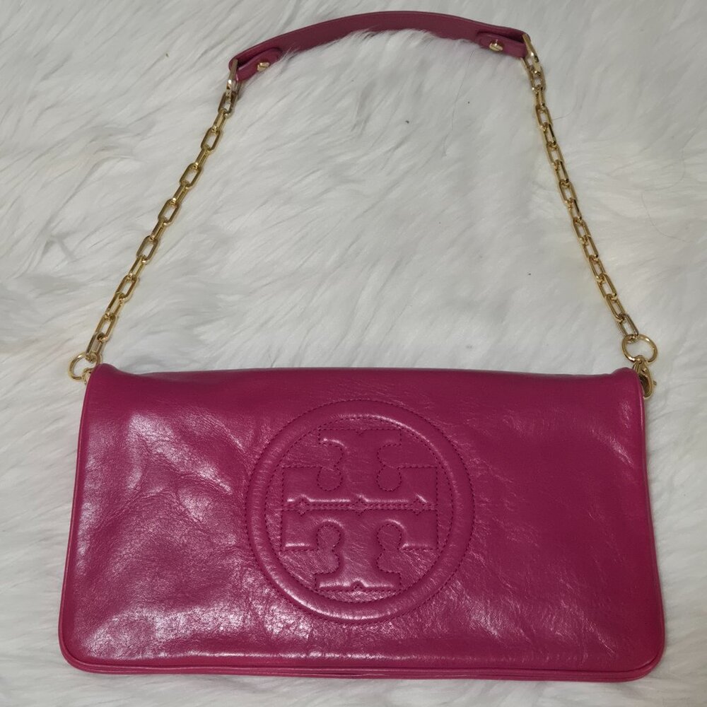 LIKE NEW "TORY BURCH" REVA LEATHER SHOULDER BAG